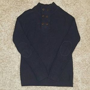 ClockHouse heavy knit collar elbow patch